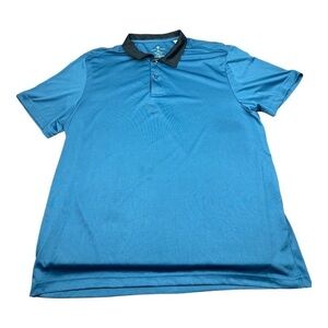 Society Of Threads Short Sleeve Polo Shirt Blue Size XL